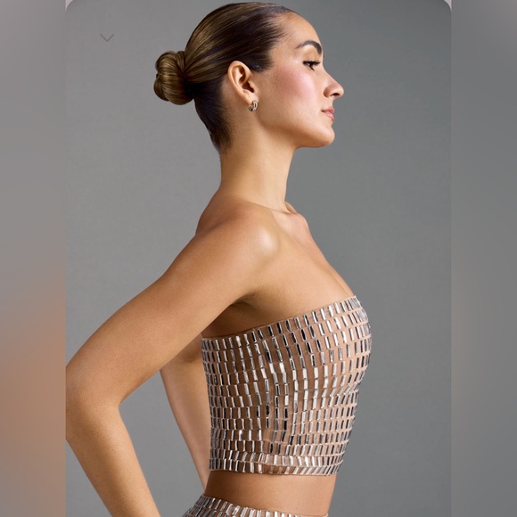 Embellished bandeau and skirt set - Picture 3 of 11